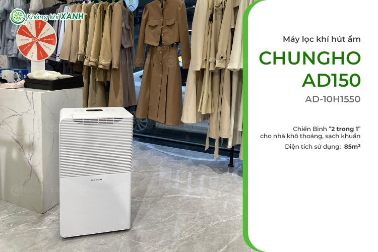 Máy lọc không khí hút ẩm ChungHo AD150 Không Khí XANH ảnh 1