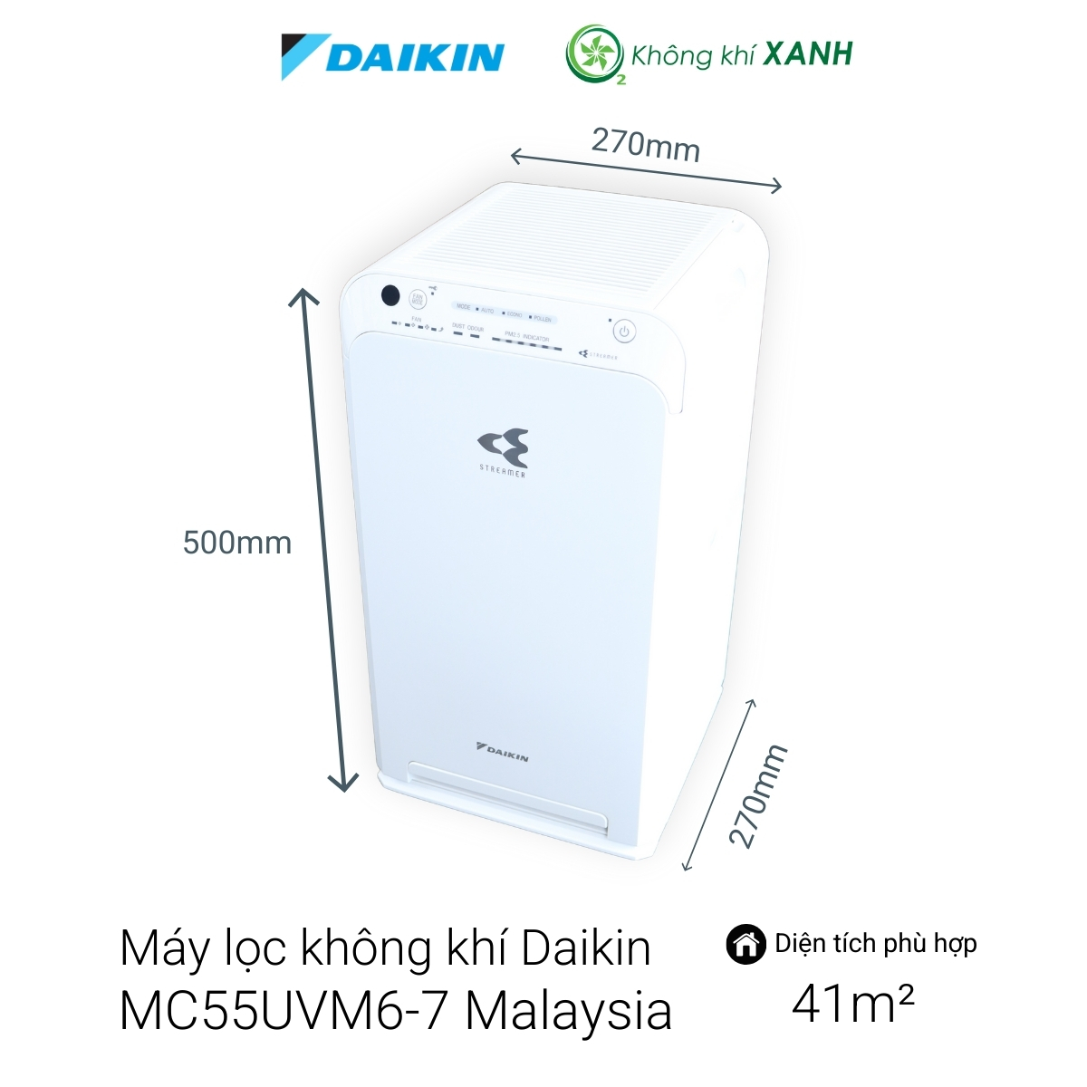 Máy lọc không khí Daikin MC55UVM6-7 Malaysia
