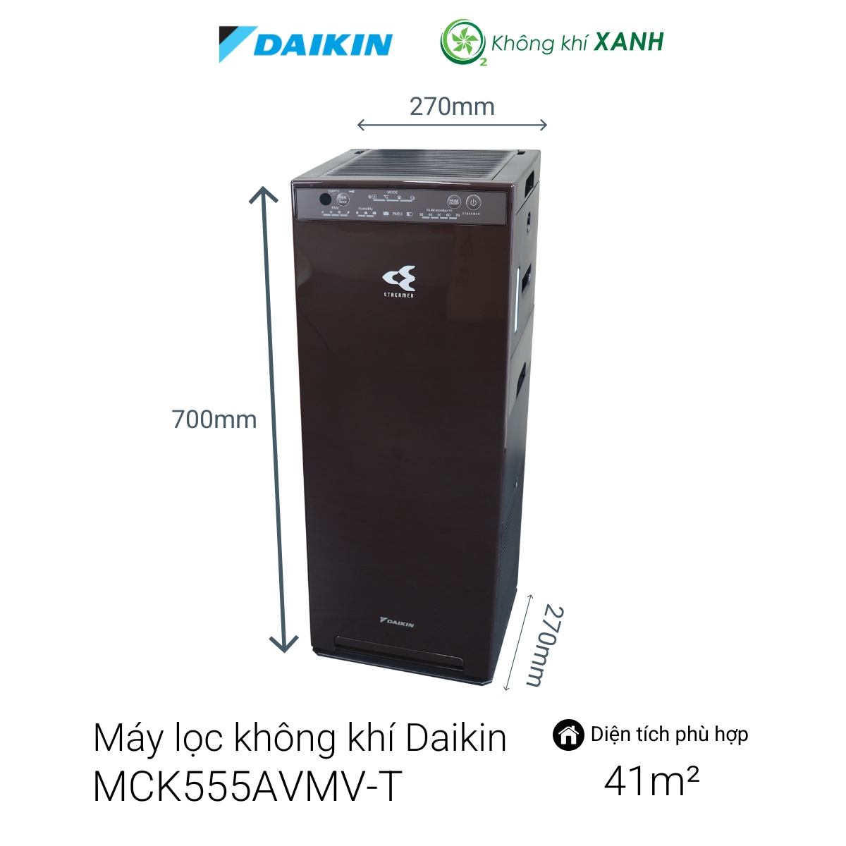 Máy lọc không khí tạo ẩm Daikin MCK555AVMVW / MCK555AVMVT