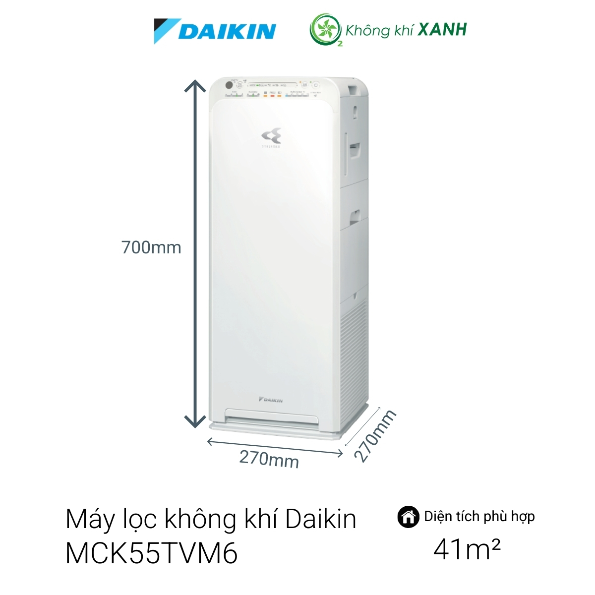 Máy lọc không khí và tạo ẩm Daikin MCK55TVM6