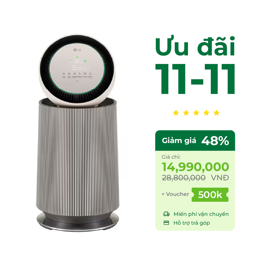 Máy lọc không khí LG Puricare 360 Alpha PET AS65GDBY0