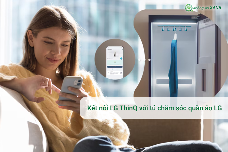 LG Styler S5BOC Tủ chăm sóc quần áo thông minh 5 mọc màu be Không Khí XANH ảnh 1
