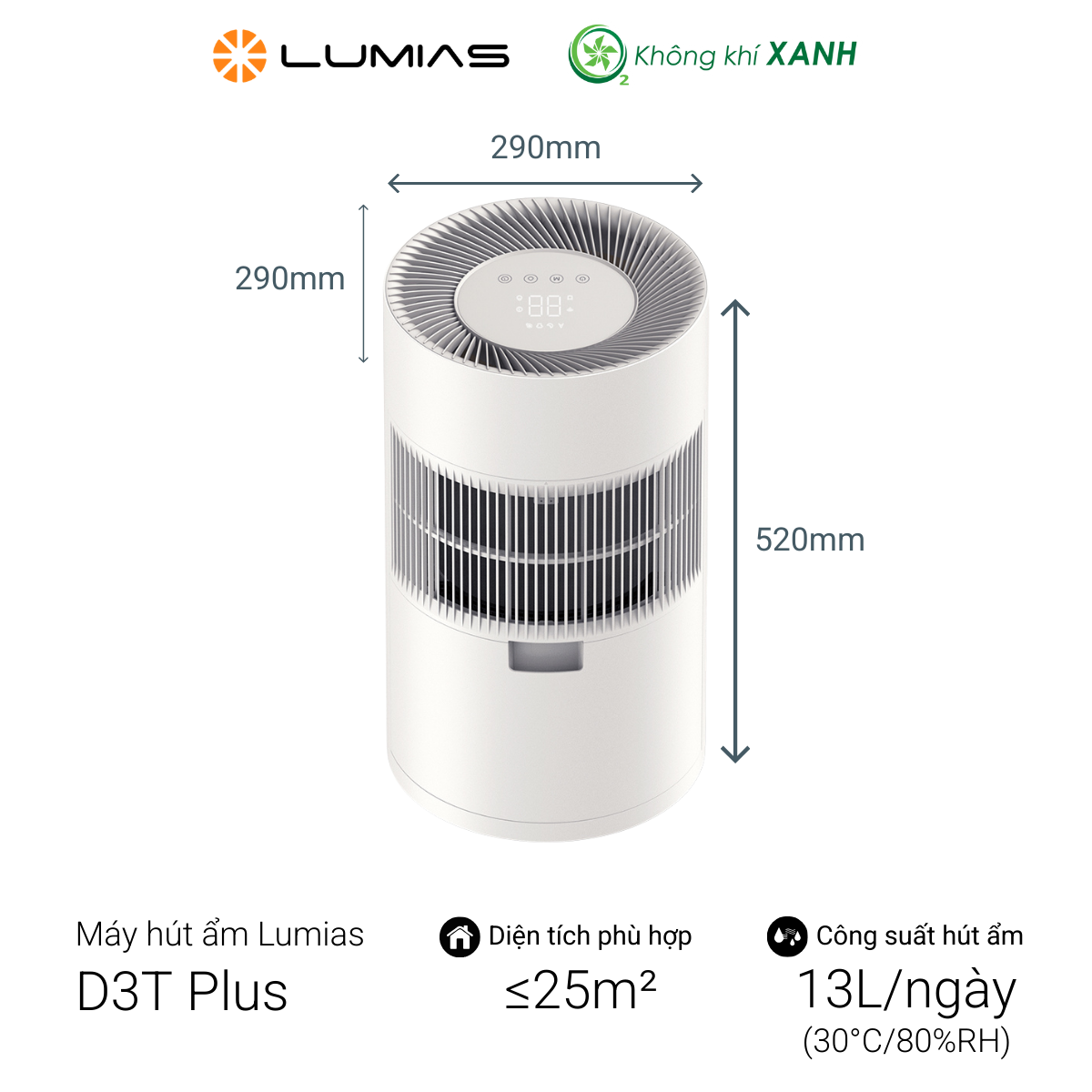 Máy hút ẩm Lumias D3T-PLUS
