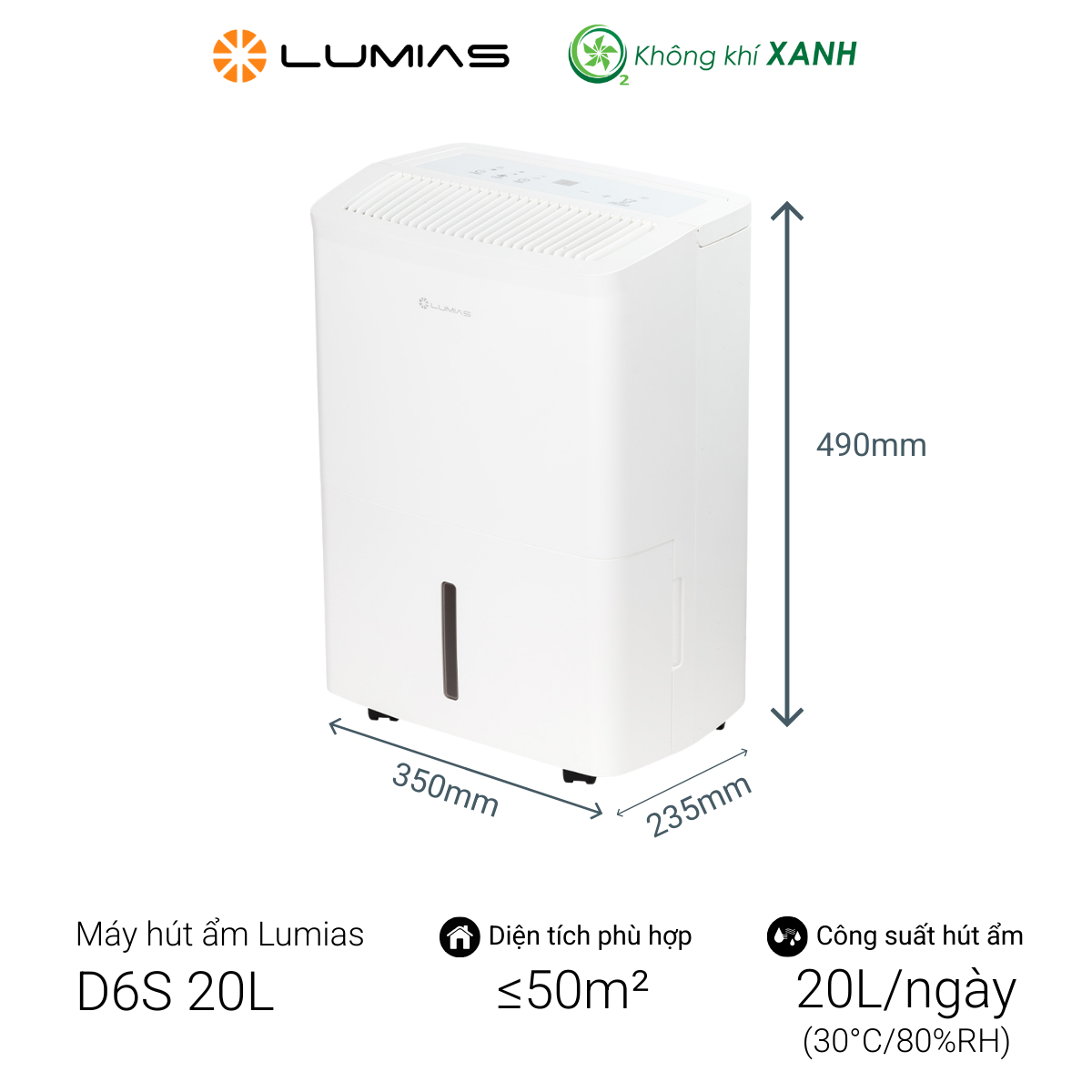 Máy hút ẩm Lumias D6S-20L