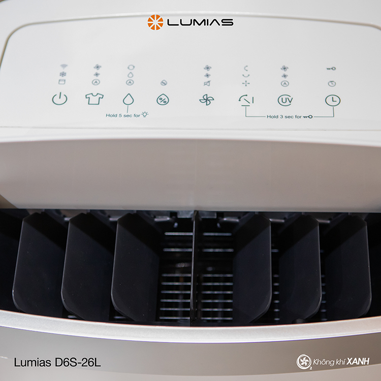 Máy hút ẩm lọc không khí Lumias D6S-26L Không Khí XANH ảnh 6