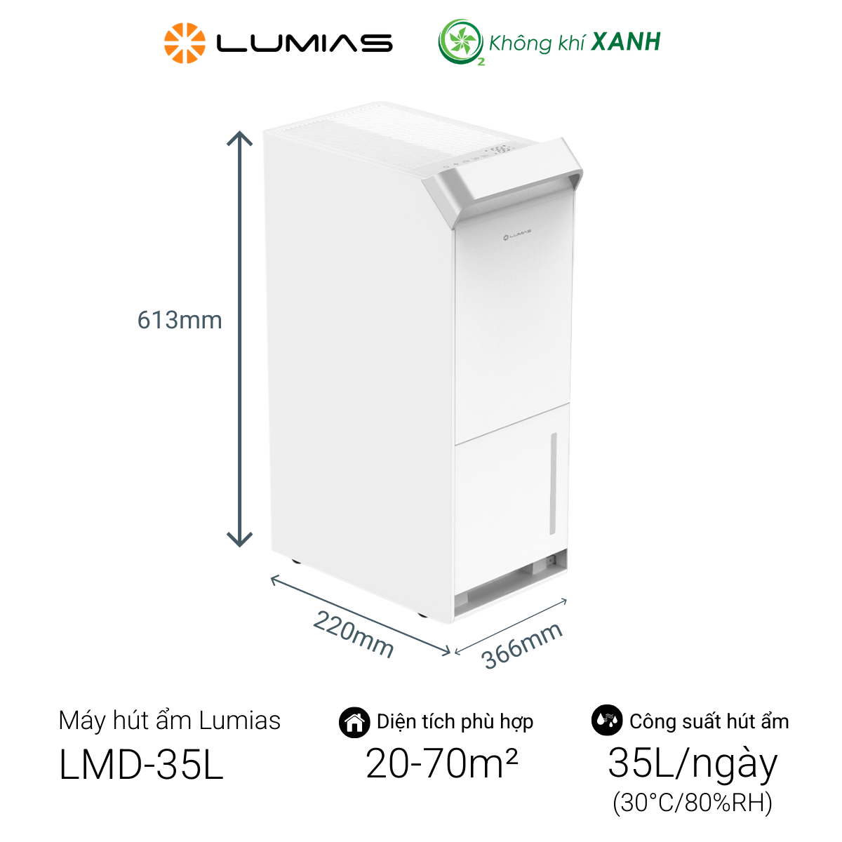 Máy hút ẩm Lumias LMD-35L