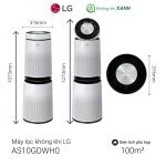 Máy lọc không khí LG PuriCare AS10GDWH0 Safeplus 2 tầng trắng