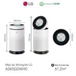 Máy lọc không khí LG PuriCare AS65GDWH0 Safeplus 1 tầng trắng