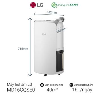 Máy hút ẩm LG Dual Inverter MD16GQSE0 16L