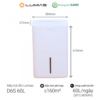 Máy hút ẩm lọc không khí Lumias D6S-60L